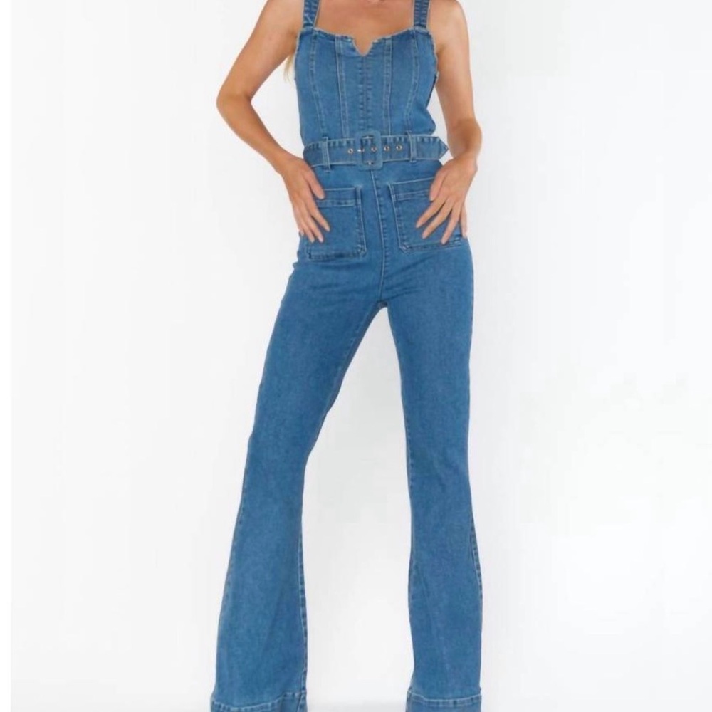Show Me Your MuMu Blue Denim Overalls
